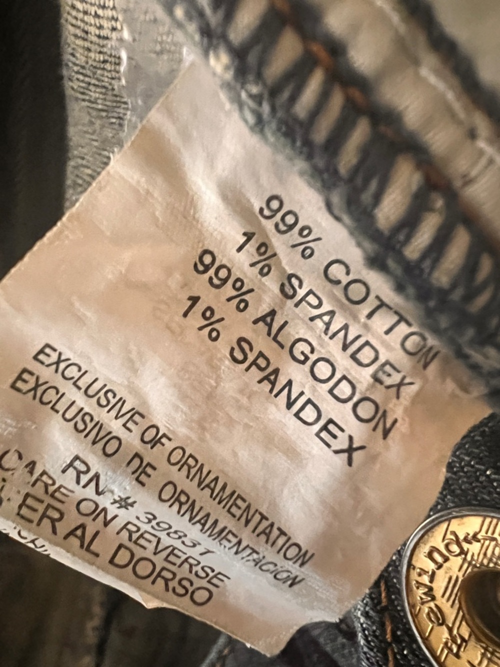 Rewind Women Straight Leg Jeans - Blue  with Distressing - Picture 4 of 4